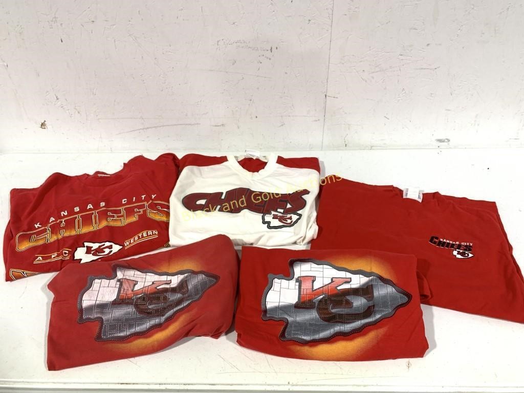 5 Size Large Kansas City Chiefs T-Shirts