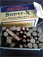 40 + WESTERN SUPER-X 22 CAL HOLLOW POINT BULLETS