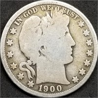 1900-O Barber Silver Half Dollar