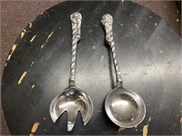 Authentic Pewter Spork & Spoon Made In Mexico