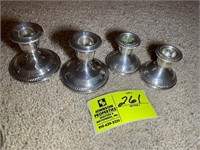 GROUP OF STERLING SILVER CANDLE STICK HOLDERS