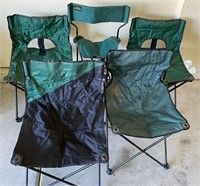 W - LOT OF 5 FOLDING CAMP CHAIRS (G106)