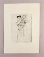 Austrian Etching Paper Signed Gustav Klimt 31/50