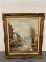 Signed Henri Rogers Oil Painting- Paris