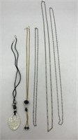 5 Long Costume Necklaces