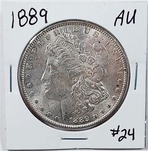 1889  Morgan Dollar   AU
