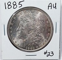 1885  Morgan Dollar   AU