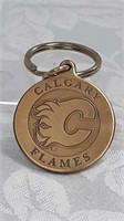 Calgary Flames keychain 1.5 inch diameter