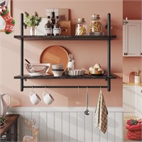 Bestier Pipe Shelf Industrial Floating Shelving