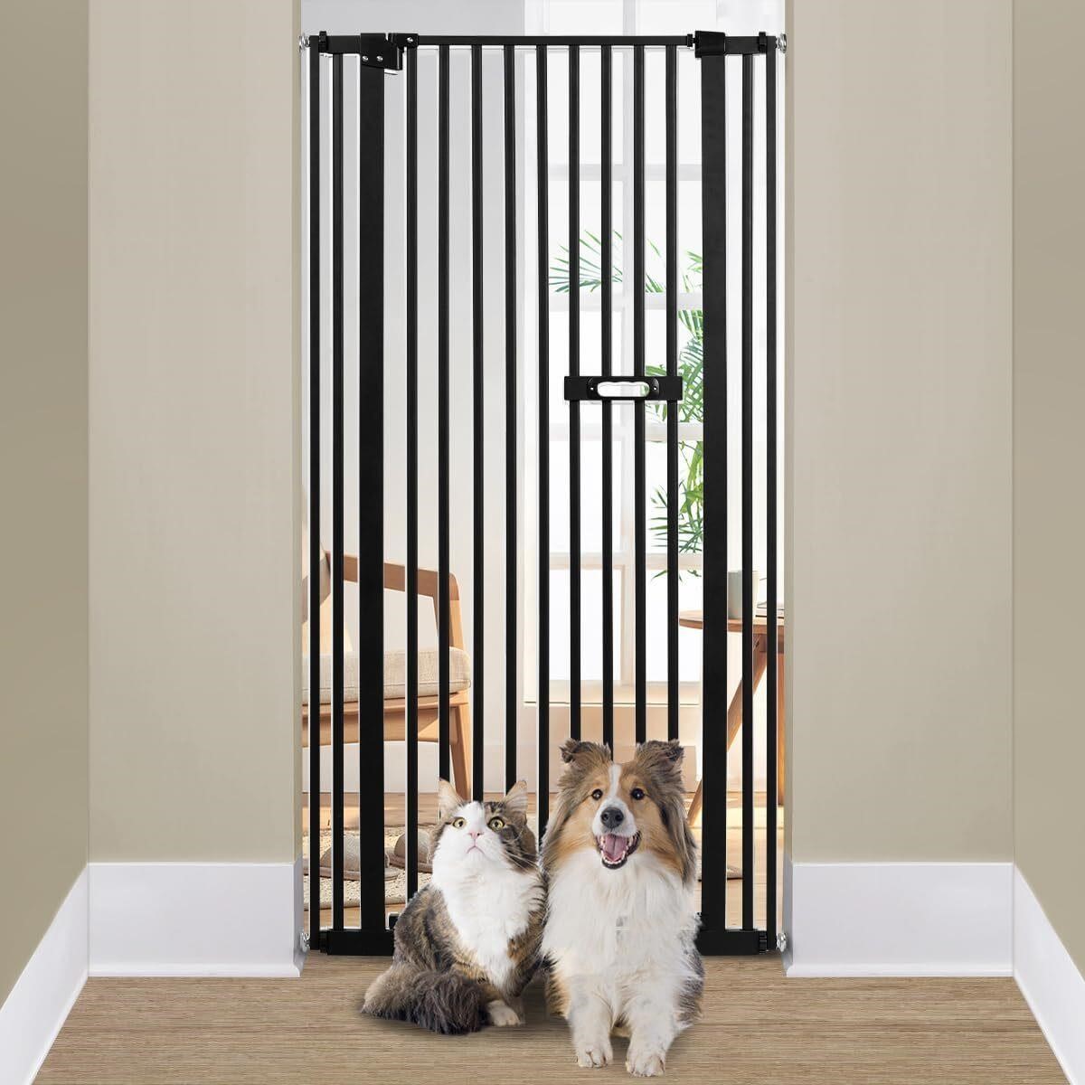 Extra Tall Cat Gate  30-33.46 Wide  Black