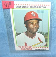 Vintage Lou Brock baseball card