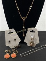 Costume Jewelry: Necklace, Bracelet, Earrings