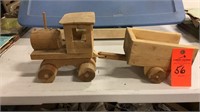 Wood tractor and wagon