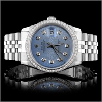 Rolex SS DateJust Diamond 36MM Wristwatch