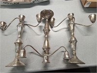 Sterling silver weighted candle holders approx