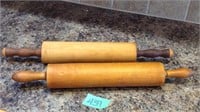 Two vintage rolling pins
