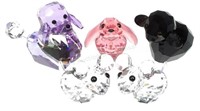 (5) Swarovski Crystal Animal Mini Figurines