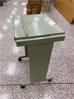 metal desk on wheels- 22"