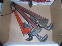 3 PIPE WRENCHES