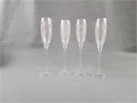 Dansk Full Lead Crystal Champagne Glasses