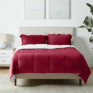 Sherpa 3-Piece Comforter Bed Set