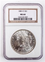 Coin 1883-O Morgan Silver Dollar NGC MS64