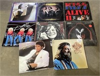 (JL) 33 1/3 RPM Records including Kiss, Pat