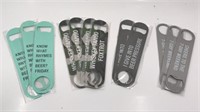 12 New Bottle Openers W/ 4 Different Sayings