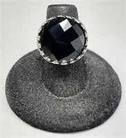 Sterling Black Onyx Ring 12 Grams Size 6