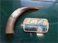 Horn and Vintage Mattress Metal Plaque