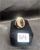 14K Gold Smoky Quartz Ring