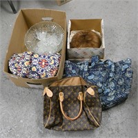 Various Hand Bags, Marked Louis Vuitton, Hess Box