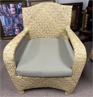 Modern Resin Wicker Club Arm Chair