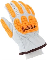 2pr LG Goatskin Gloves  Cut Resistant