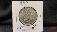 1943 Canadian 50 cent coin