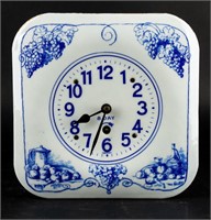 Vintage German Porcelain 8 Day Clock