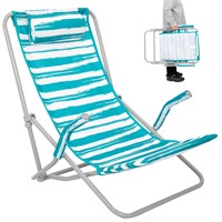 #WEJOY Beach Chair for Adults High Back Low Foldin
