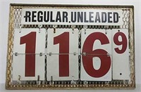 Gas price tin sign