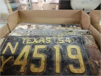 GROUP OF ASSTD TEXAS LICENSE PLATES FROM 1950'S &