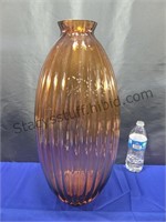 20 Inch Amber Floor Vase