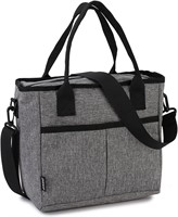RAVUO Insulated Lunch Bag, Grey x2