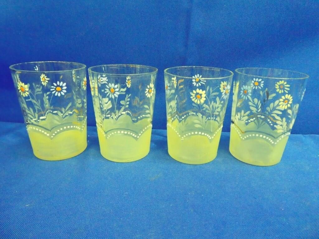 (4) Retro Juice Glasses