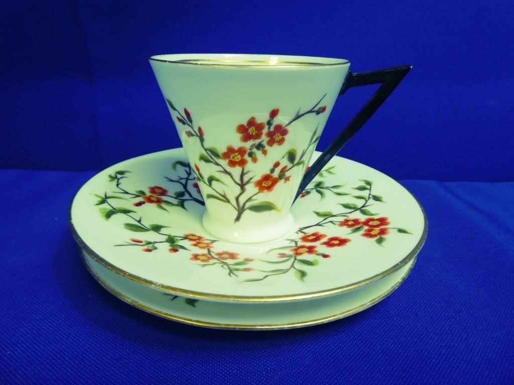 Art Deco Tea Cup, Saucer & Plate