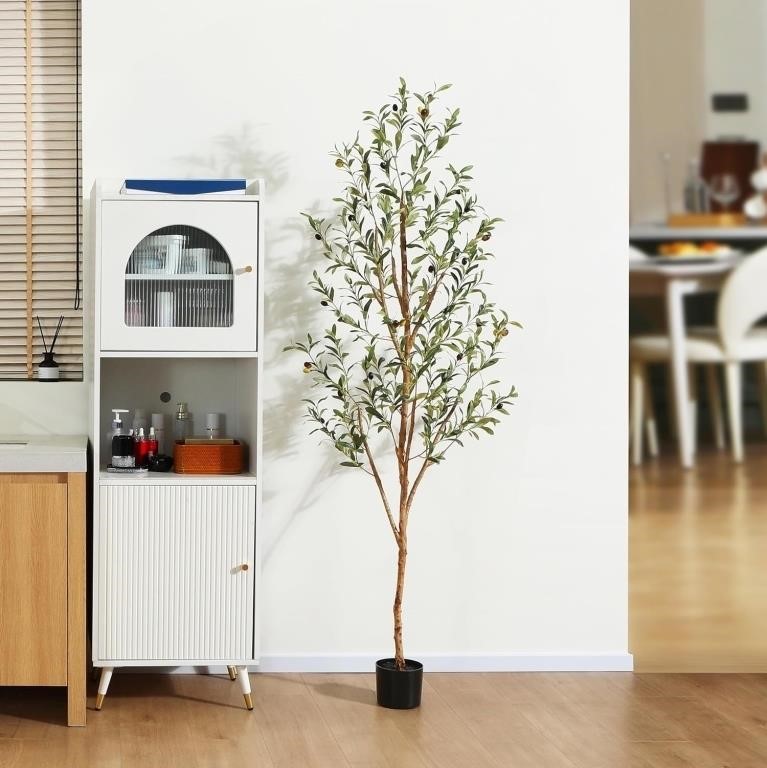 TE7548  Artificial Olive Plant, 4 ft, Realistic Fa