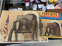 VINTAGE LIBERTY BELL JIGSAW PUZZLE - ASSEMBLED W/