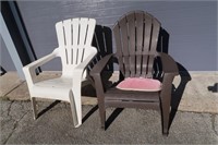 Plastic Lawn Chairs (2)