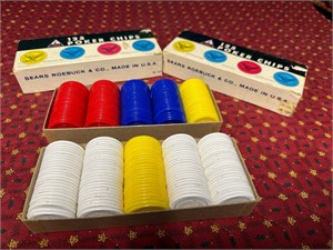 Sears Vintage Poker Chip Set