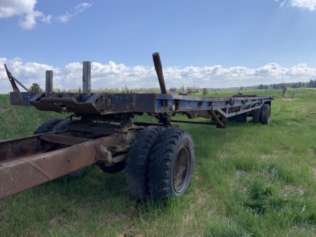 Older 35' Single Axle Highboy Trailer