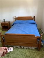 Hard Rock Maple Fullsize Bed Frame and Bed