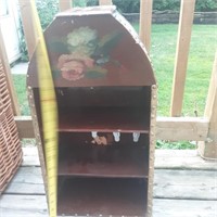 antique painted shelving